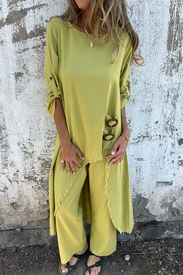 Sabine – Asymmetric Hem Flowing Set