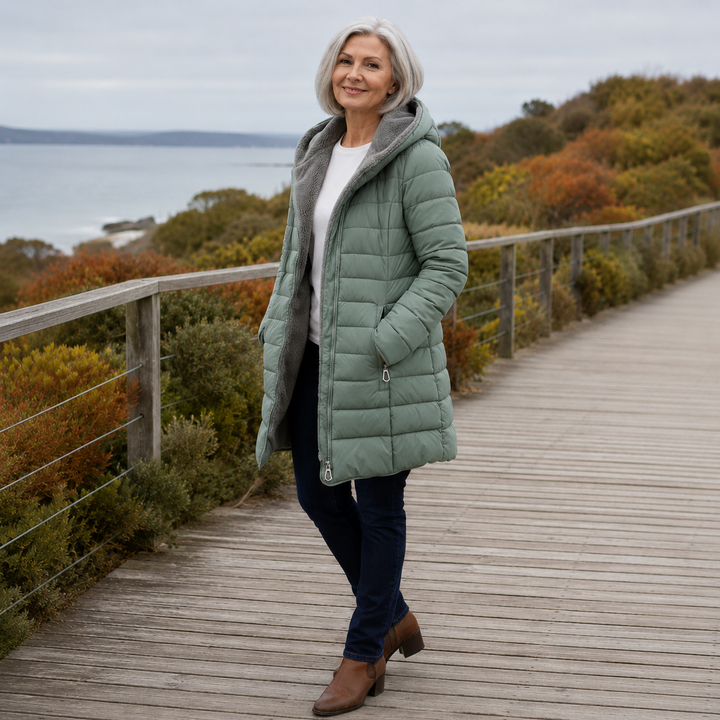 Denise | Quilted A-Line Coat