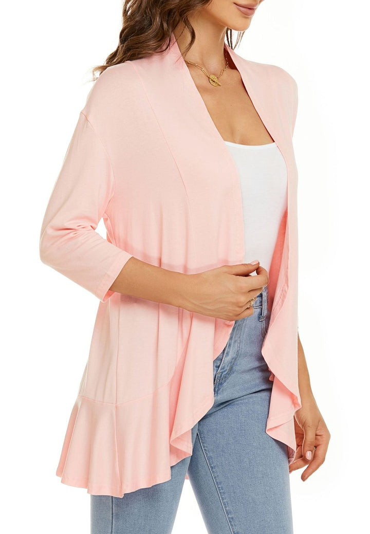 Clarita – Open-Front Cardigan with Irregular Hem