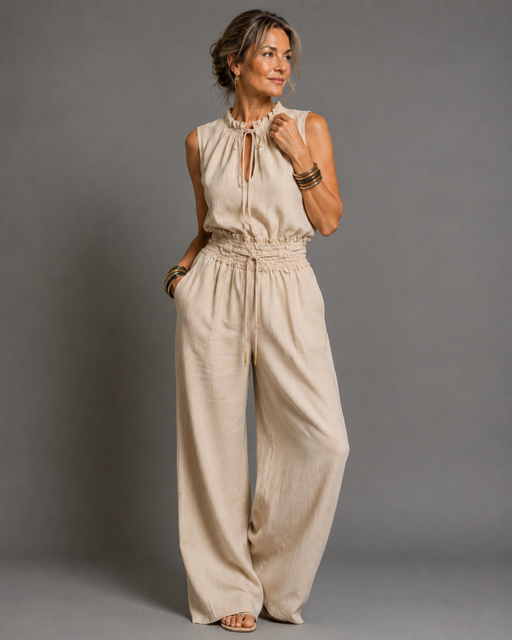 Judy™ | Sleeveless Wide-Leg Jumpsuit