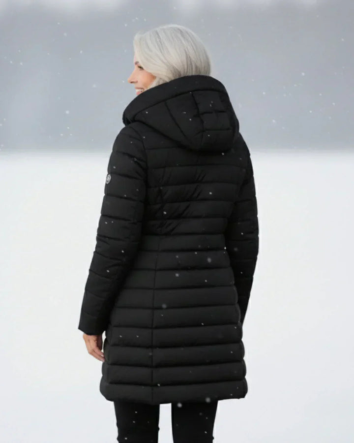 Gwen | Long Quilted Hooded Coat