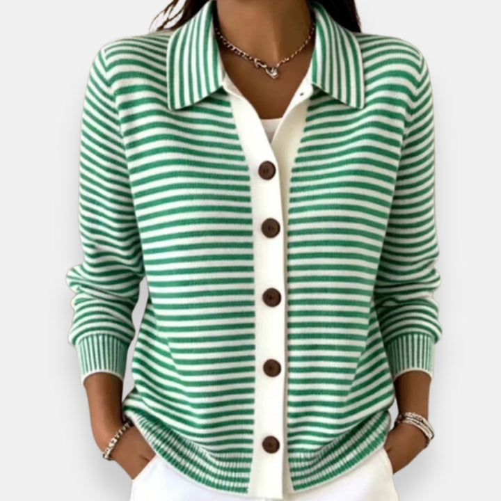 Nola | Striped Button Cardigan