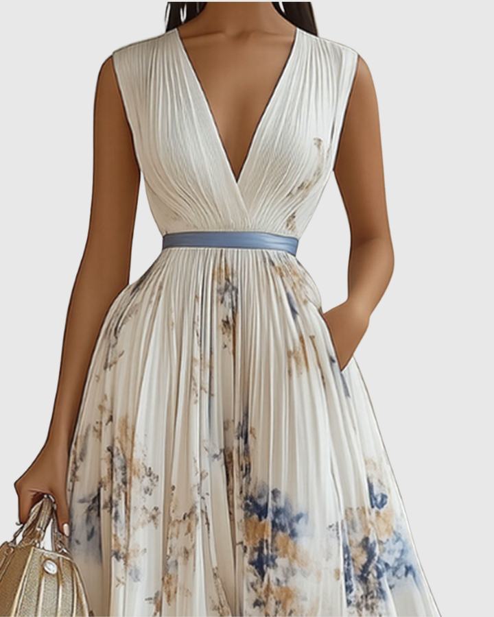 Rowella | V-Neck Floral Maxi Dress