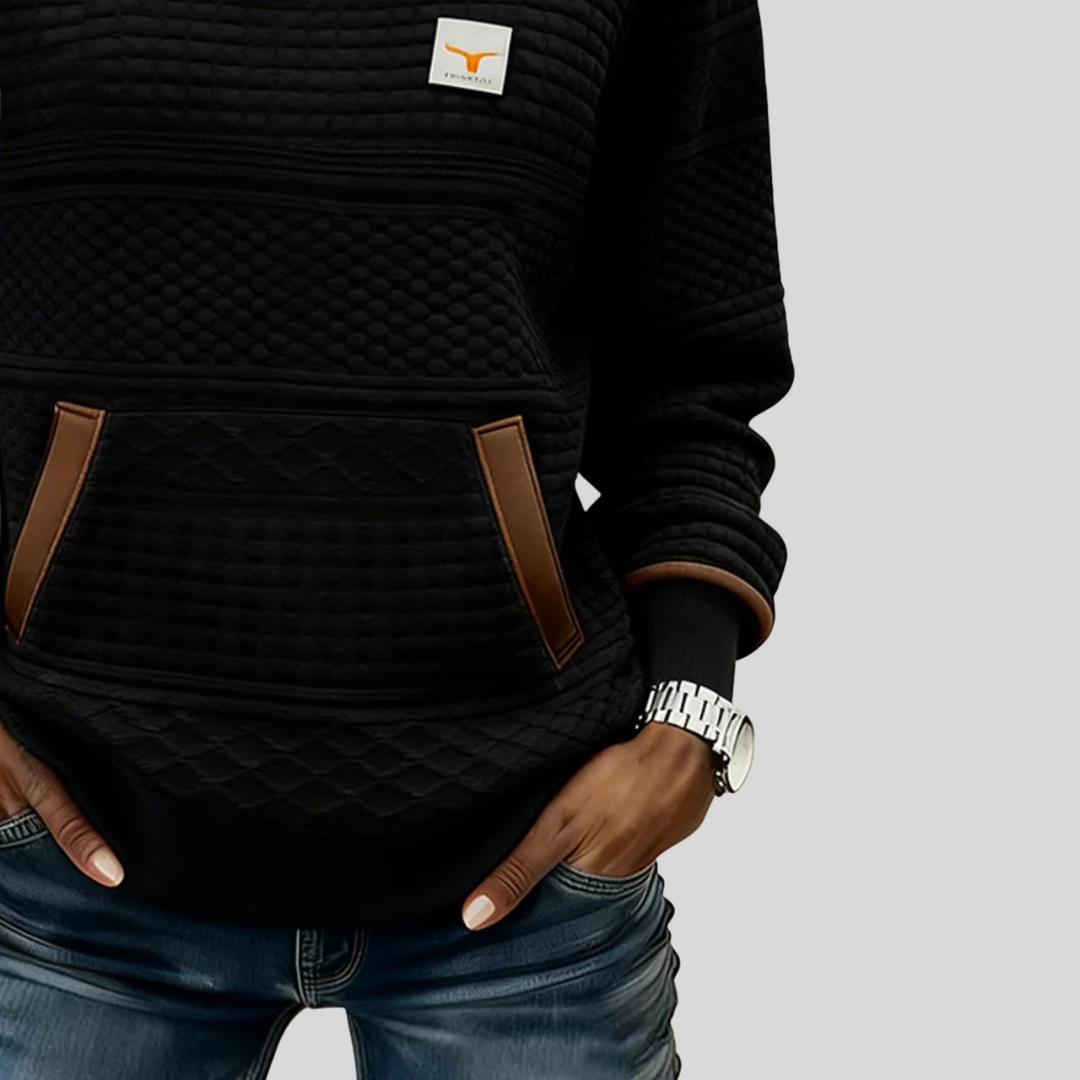 Noelle | Color Block Crew Neck Sweatshirt