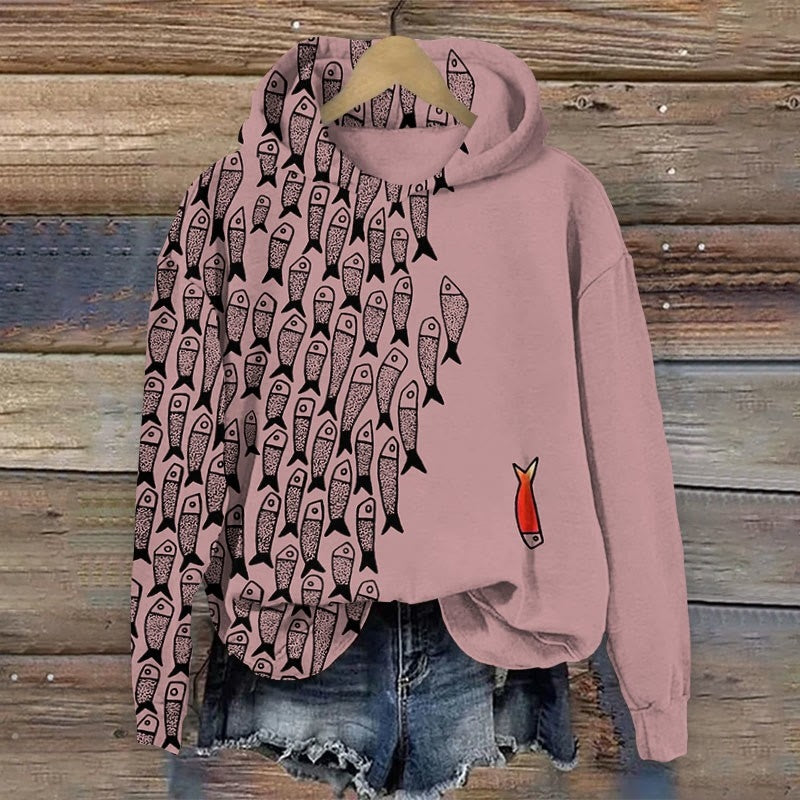 Rosalie | Fish Print Hoodie