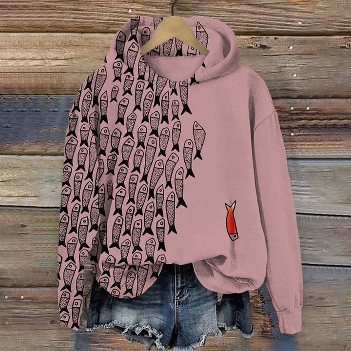 Rosalie | Fish Print Hoodie