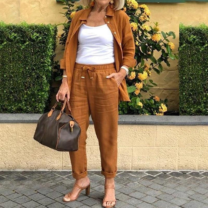 Matilda – Soft Two-Piece Set with Button Front
