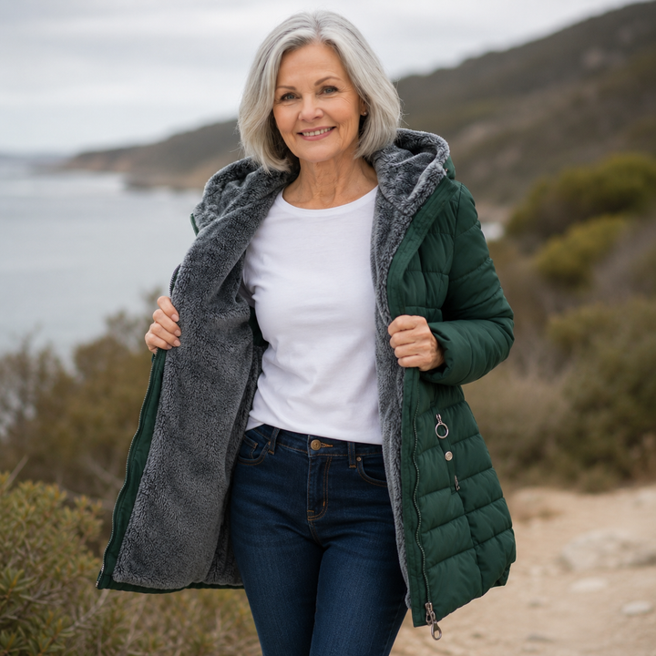 Denise | Quilted A-Line Coat