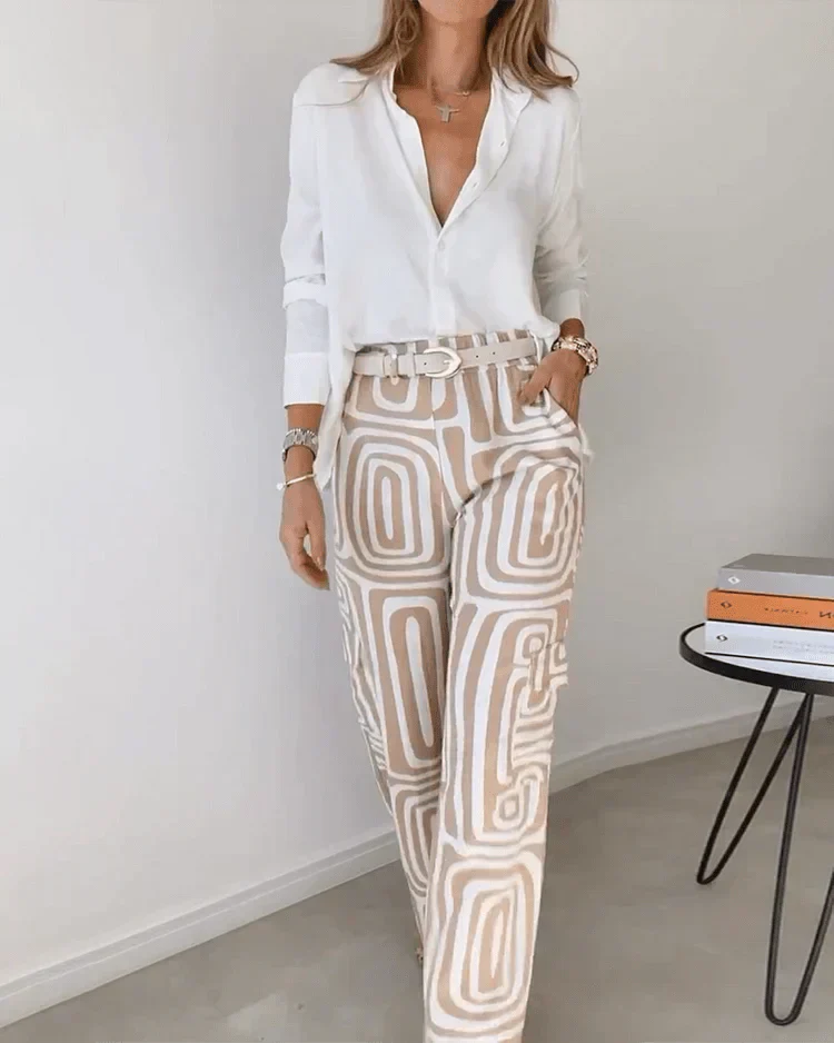 Diane – Geometric Print Matching Set
