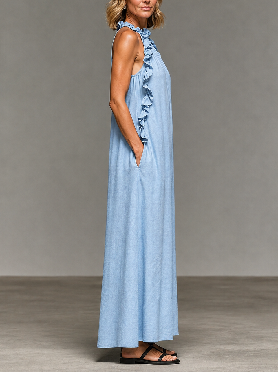 Emma | Soft Ruffle Maxi Dress