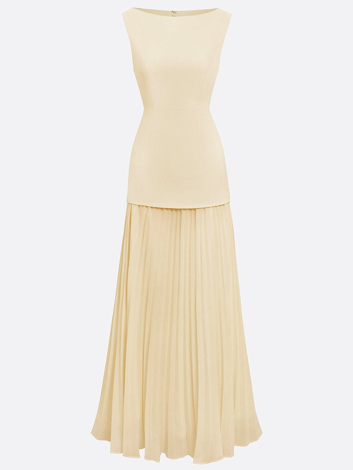 Micaela | Sleeveless Pleated Maxi