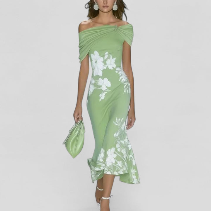 Isabrunel | Floral Off-Shoulder Midi