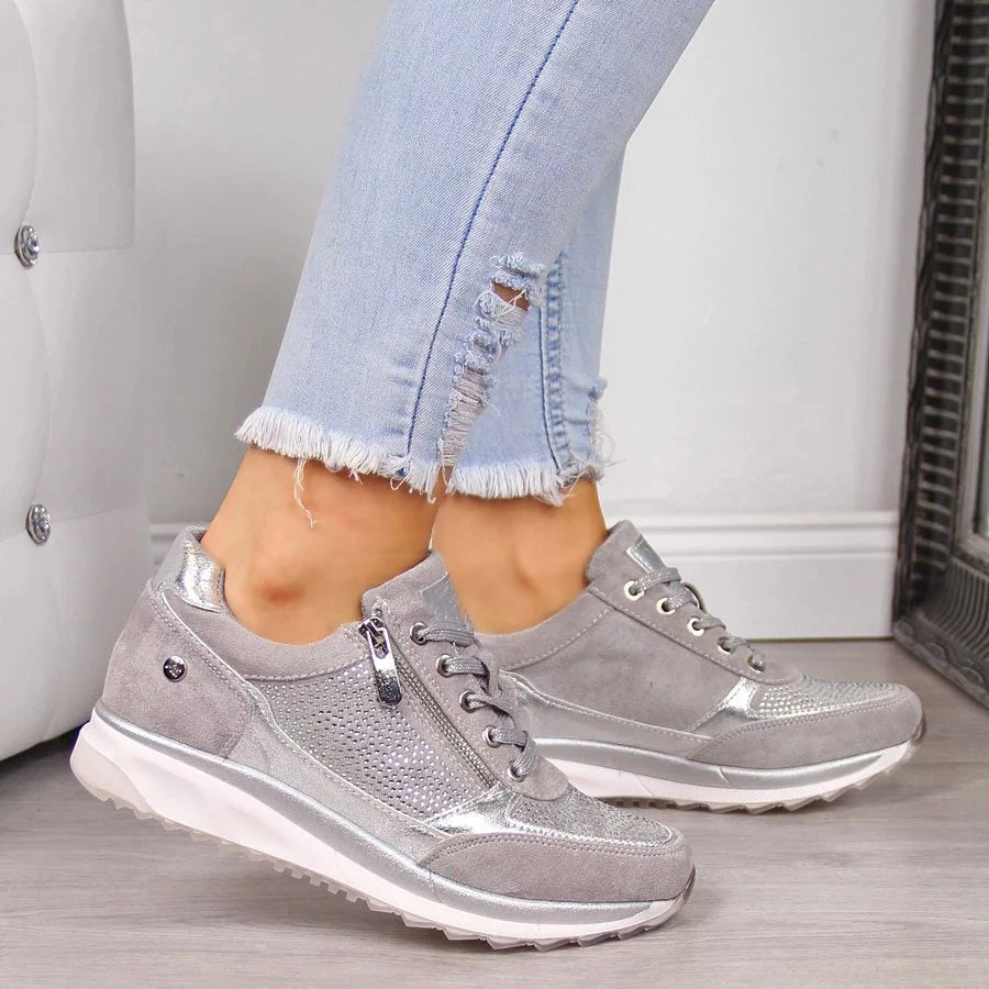 Paulette | Side Zip Sneakers