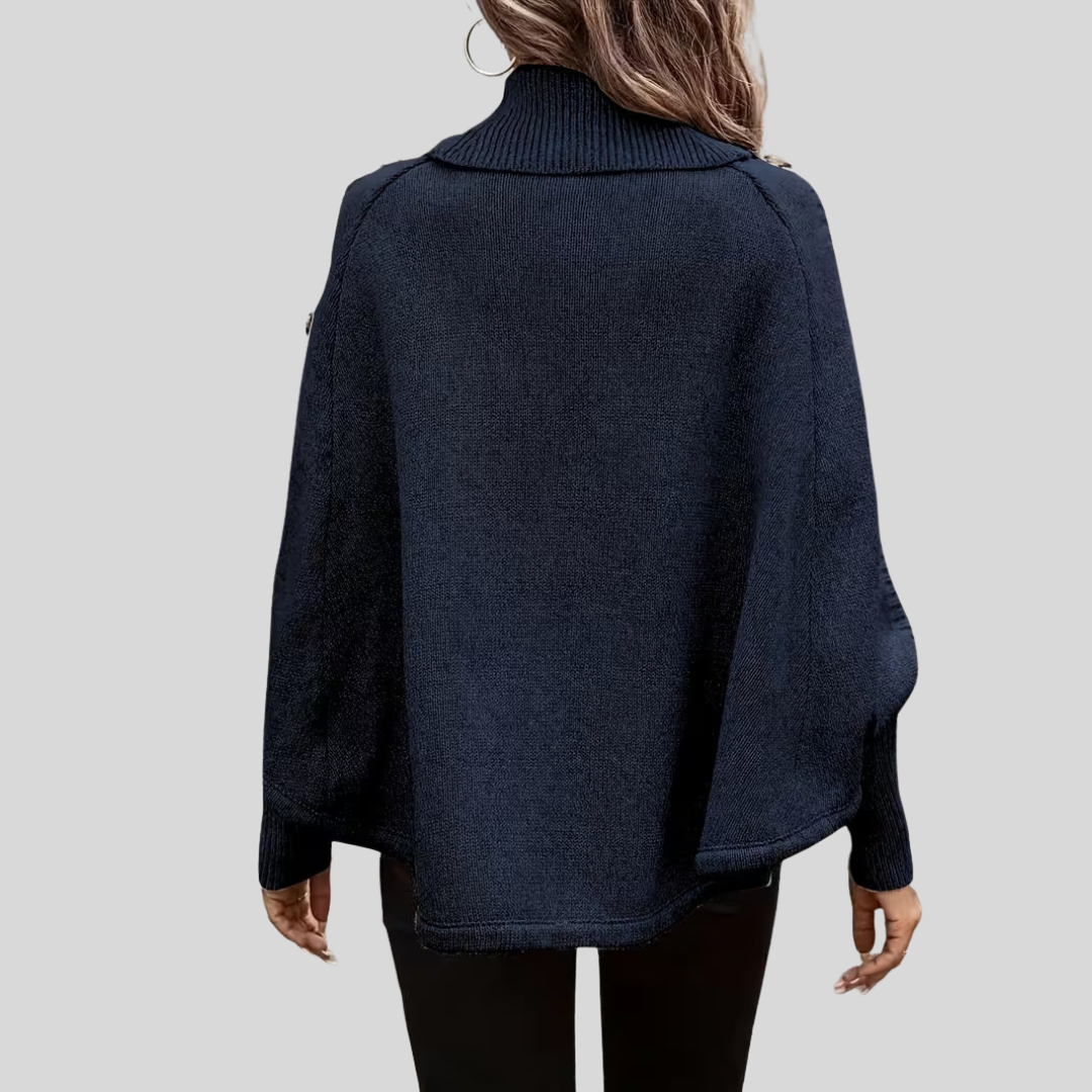 Nora | High Neck Cable Knit Sweater