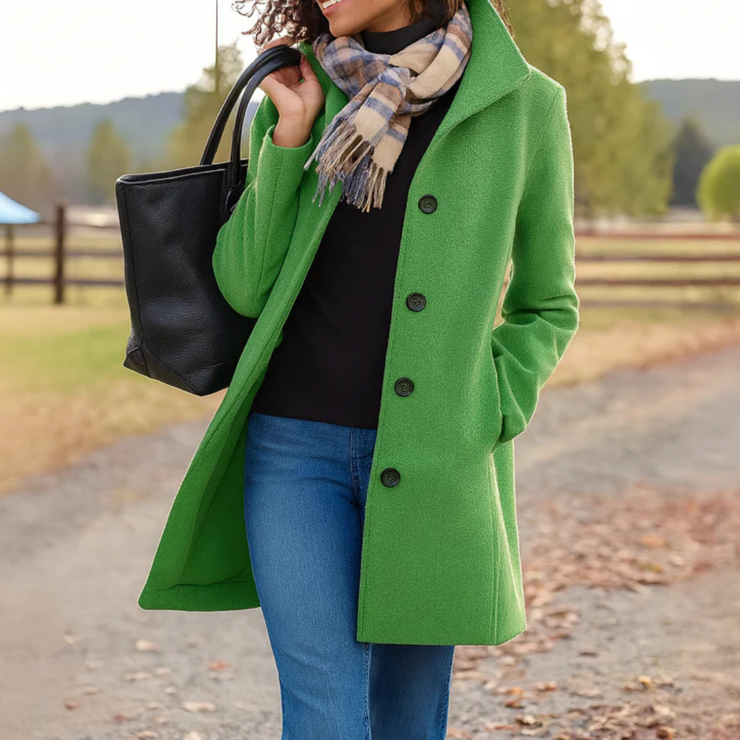 Helga | Classic Button-Front Winter Coat