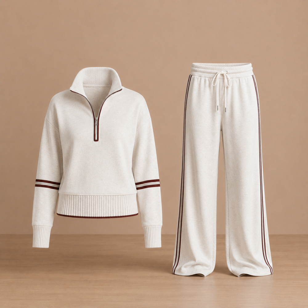 Hortense | Zip Collar Tracksuit Set