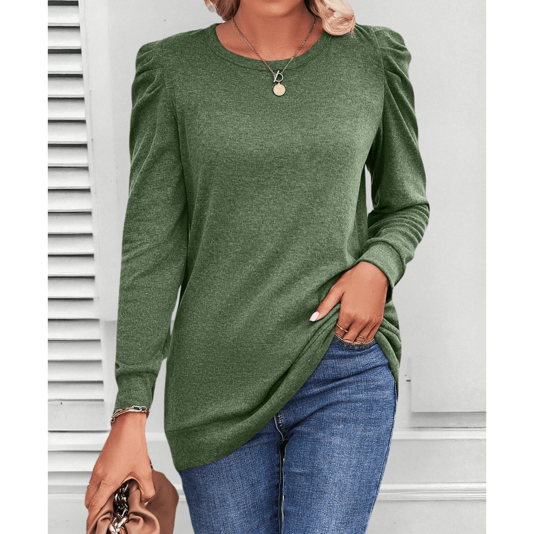Mae – Puff Shoulder Tunic Top