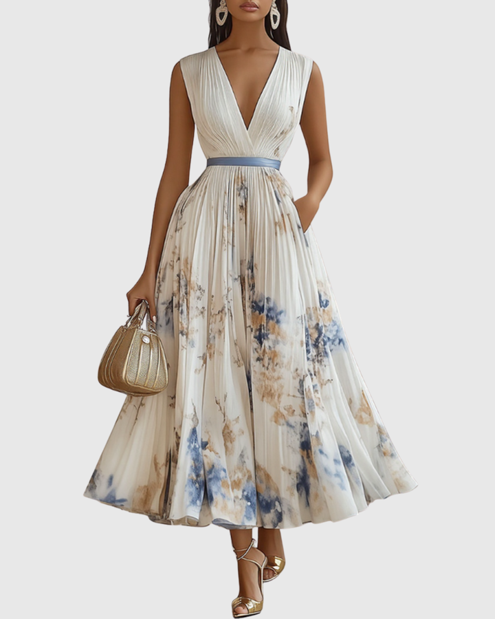 Rowella | V-Neck Floral Maxi Dress