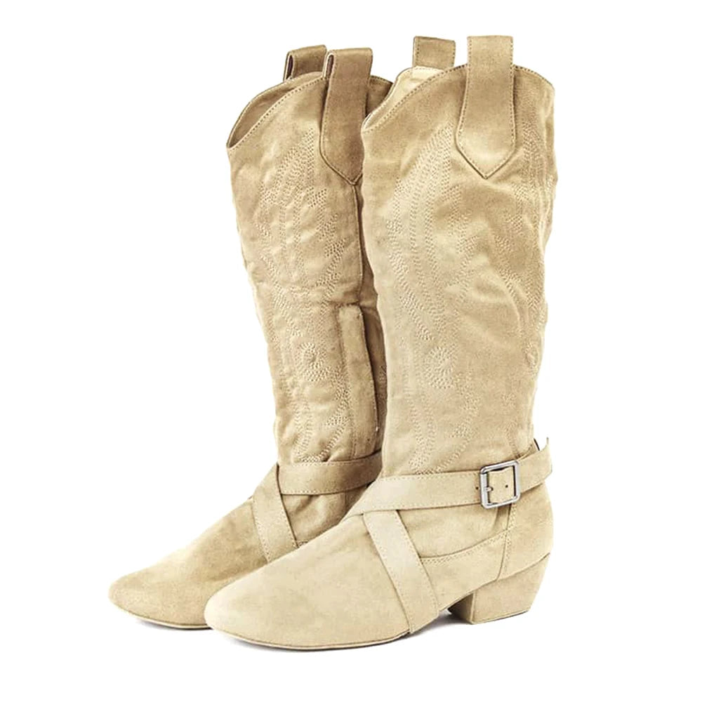 Selma | Low Heel Western Boots