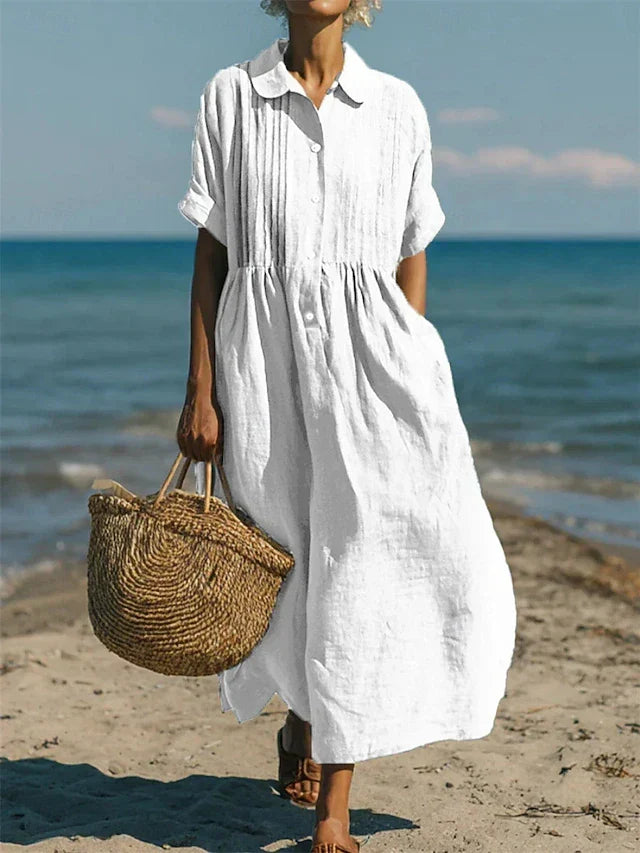 Alianna™ Elegant Shirt Dress