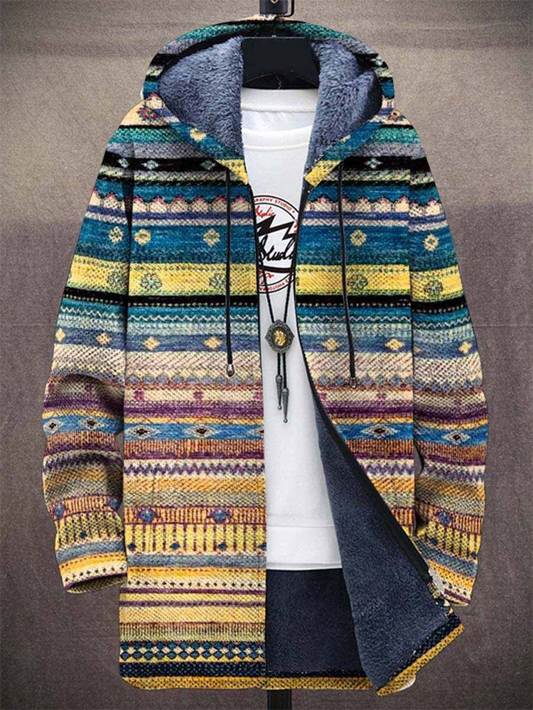 Marigold | Patterned Hooded Cardigan