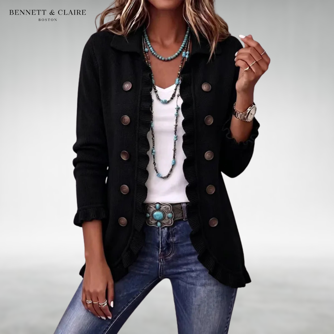 Evelyn Classic Ruffle Cardigan