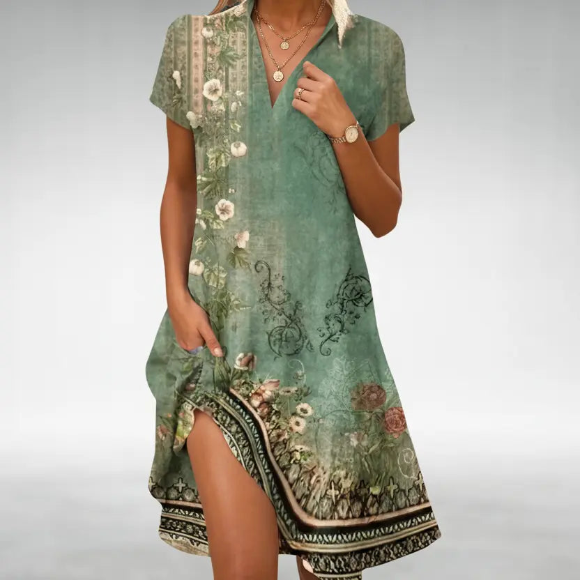 Moira | Flowy Floral Midi Dress