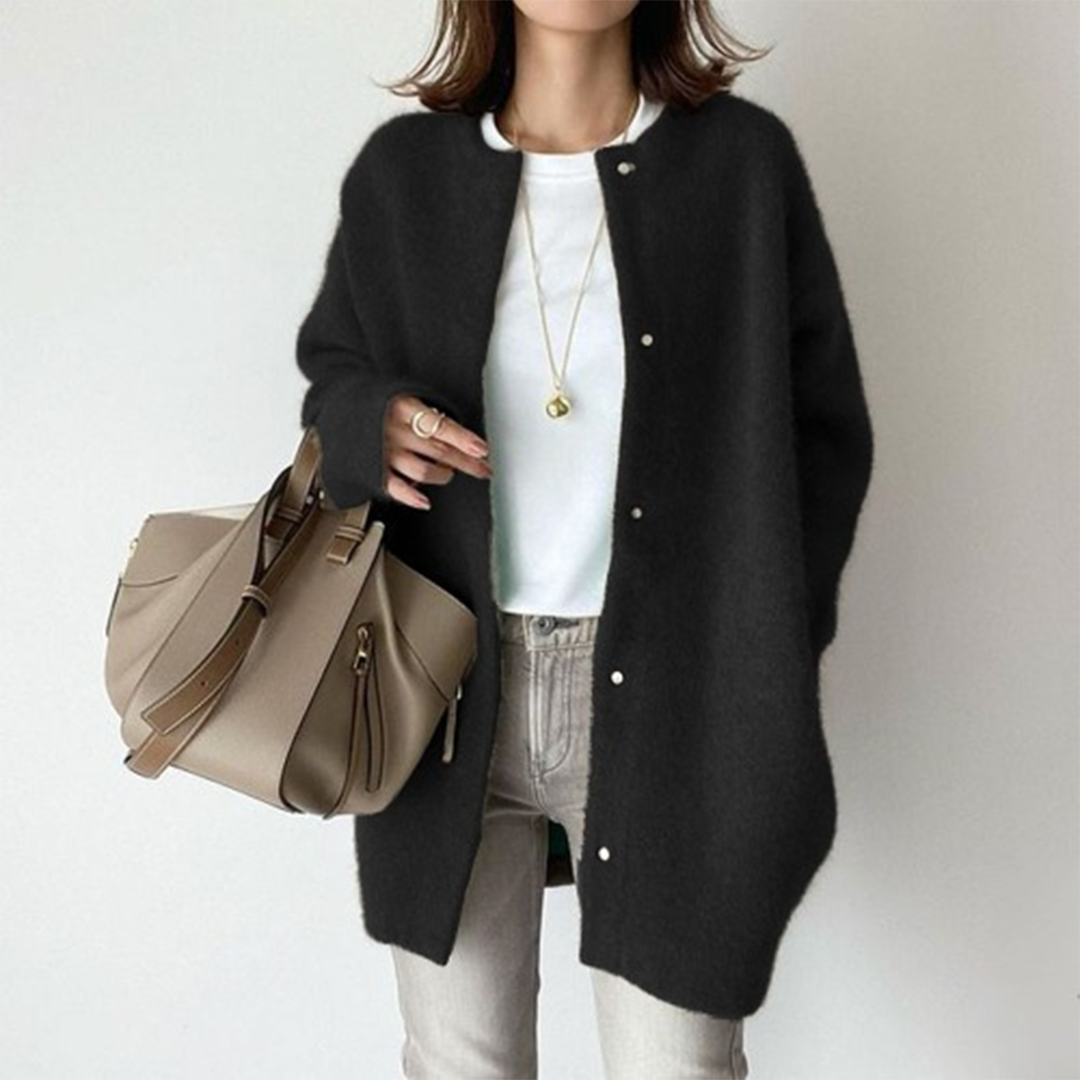 Noemi | Relaxed Long-Sleeve Knit Cardigan