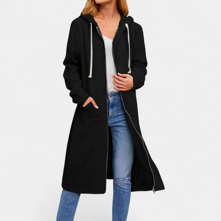 Carol – Relaxed Zip-Up Longline Cardigan