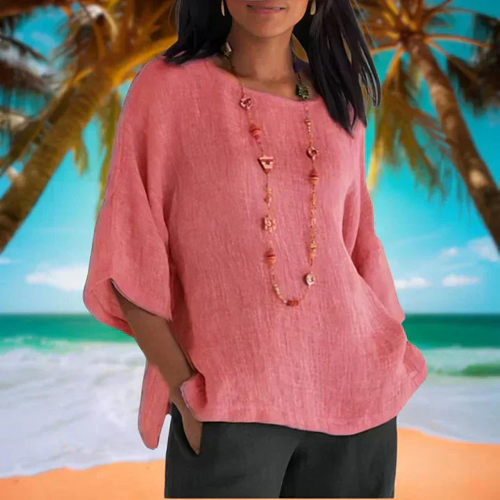 Necie – Three-Quarter Sleeve Blouse