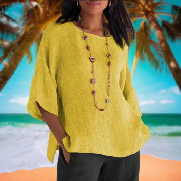 Necie – Three-Quarter Sleeve Blouse