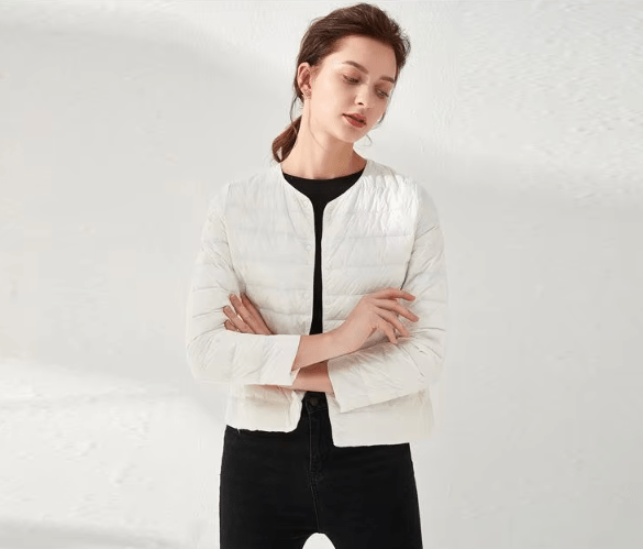 Mercedes – Lightweight Cropped Down Jacket