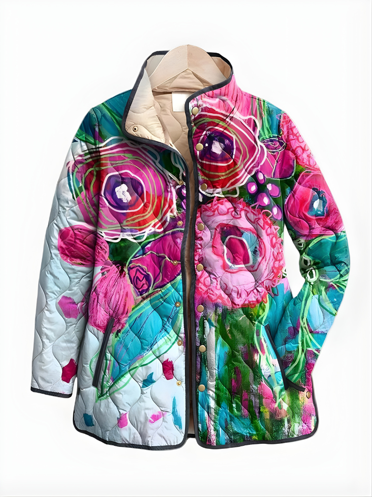 Carter™ | Vintage Charming Floral Quilted Jacket