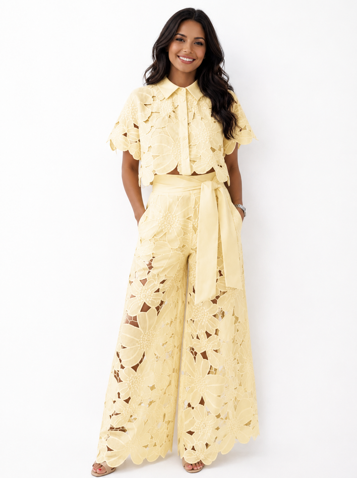 Opal | Floral Lace Two-Piece Set