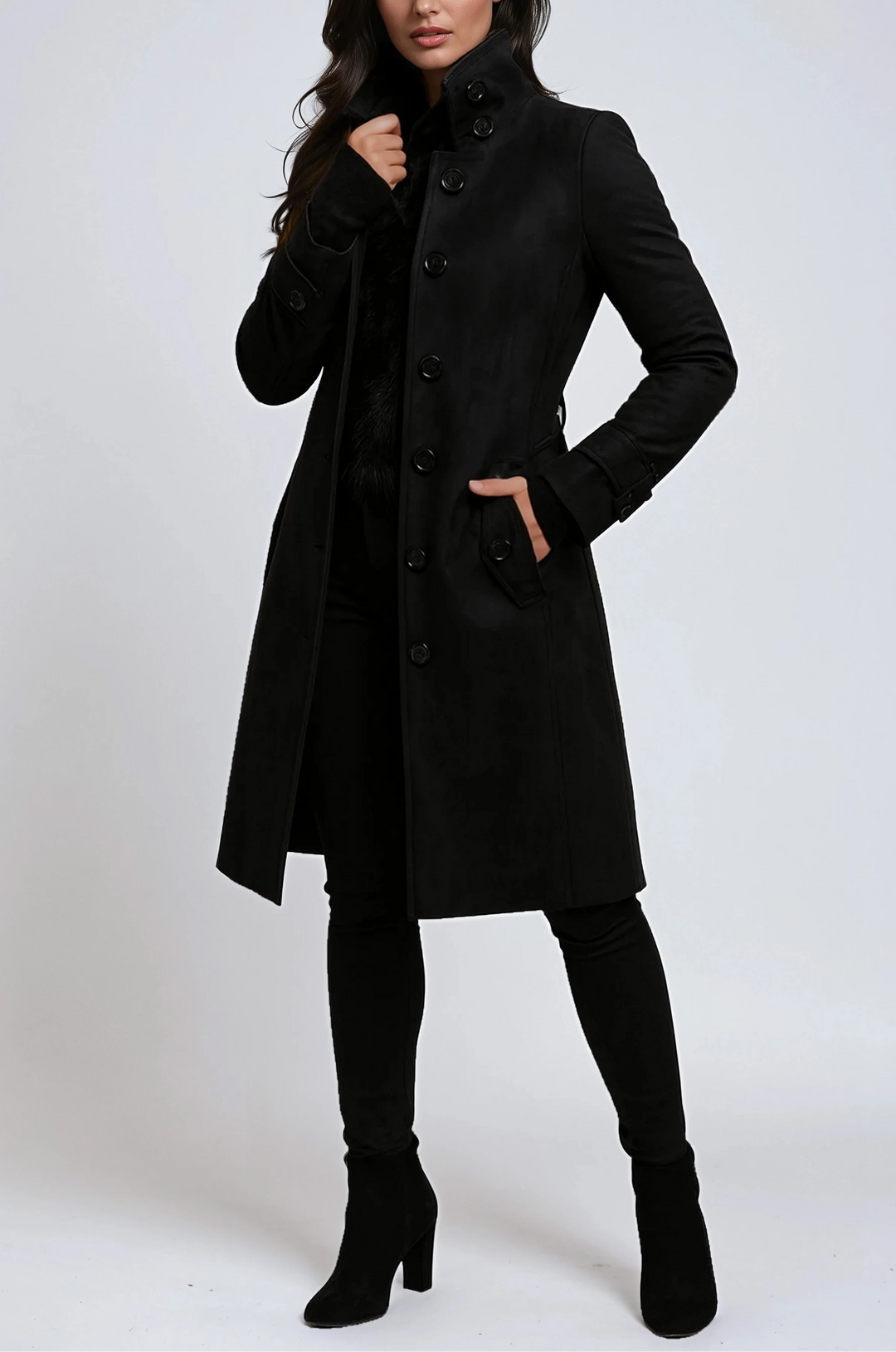 Etta | High Collar Trench Coat