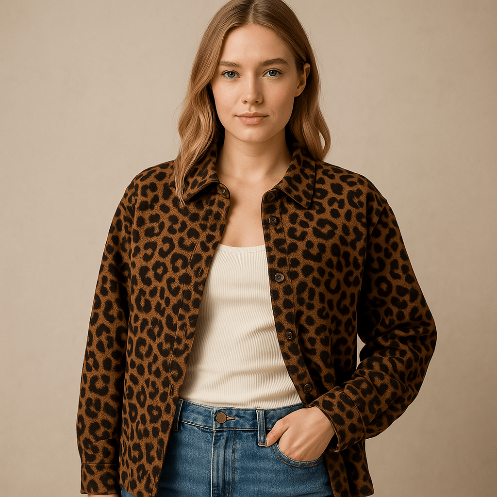 Jess – Leopard Print Layering Jacket