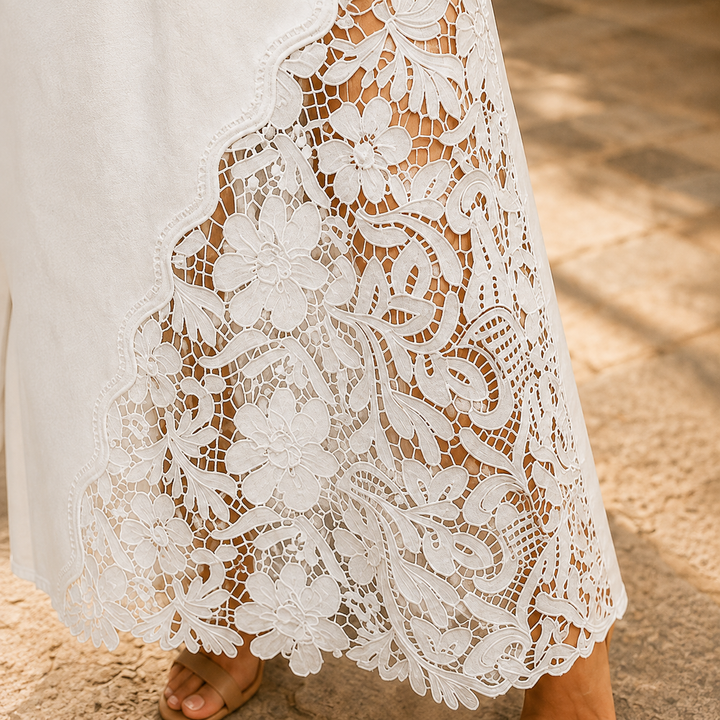 KATHLEEN | FLORAL LACE MAXI SKIRT
