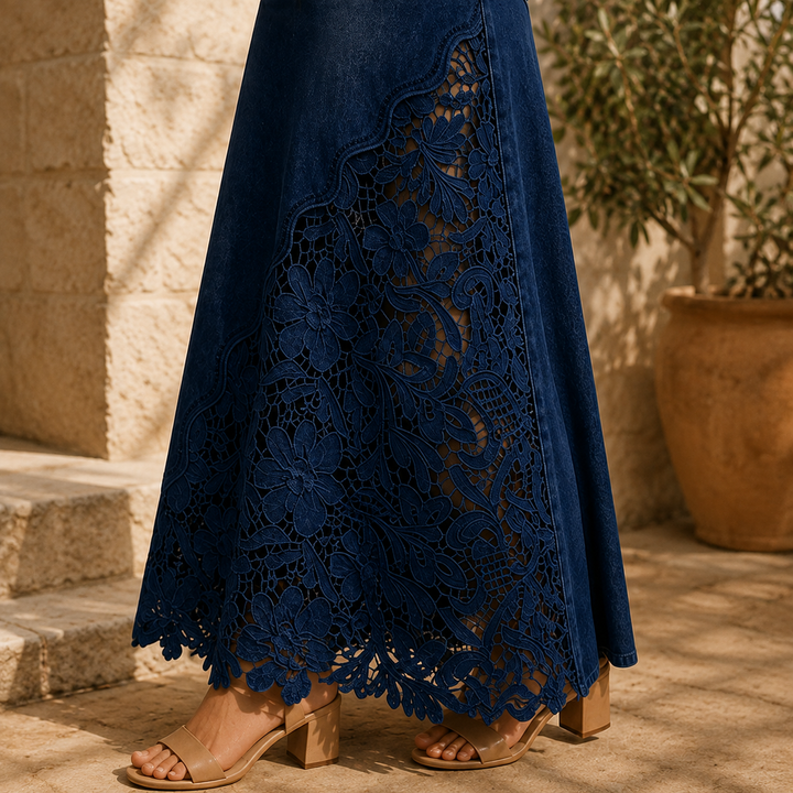 KATHLEEN | FLORAL LACE MAXI SKIRT