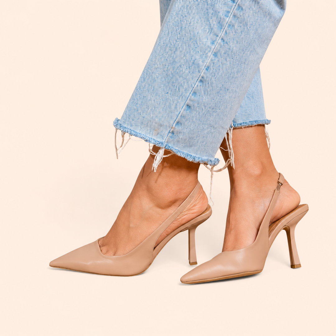 Isabella | Comfort Slingback Kitten Heel Pumps