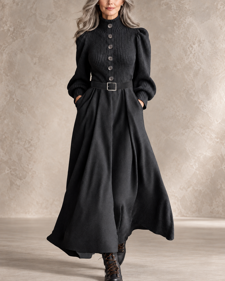 Noelle | Vintage Winter Dress with Pockets