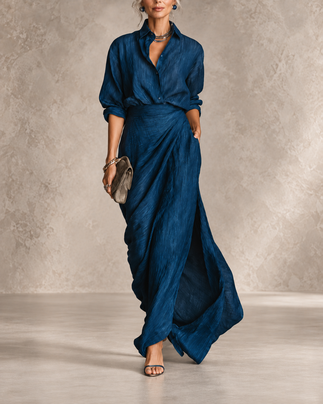 Mia | Pleated Maxi Dress