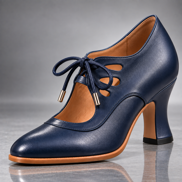 Heidi | Lace-Up Cutout Pumps