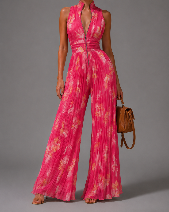 Sofia | Pleated Floral Jumpsuit