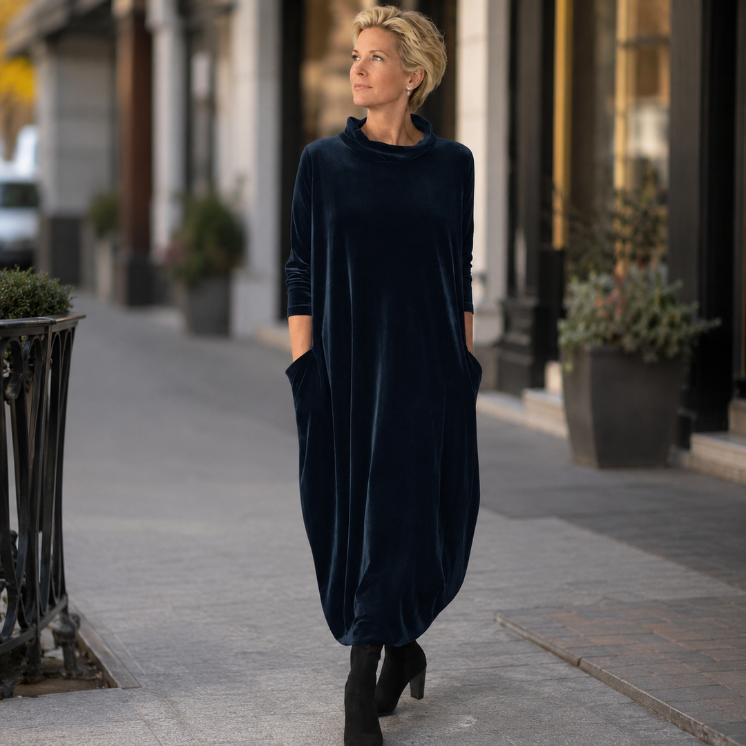 Eilene | Cowl Neck Maxi Dress