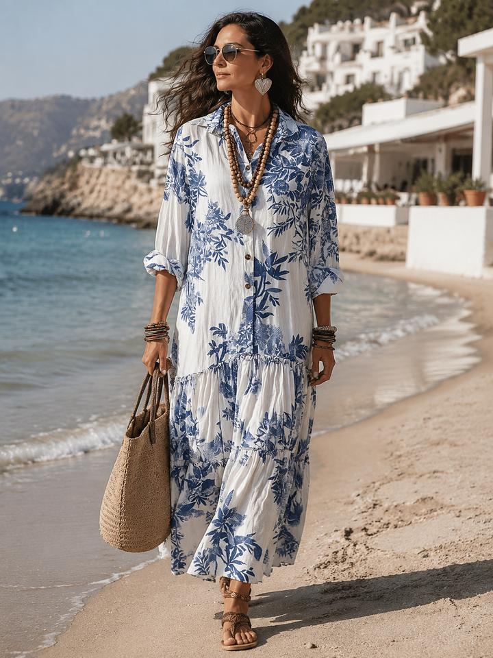 Dahlia | Flowy Botanical Maxi Dress
