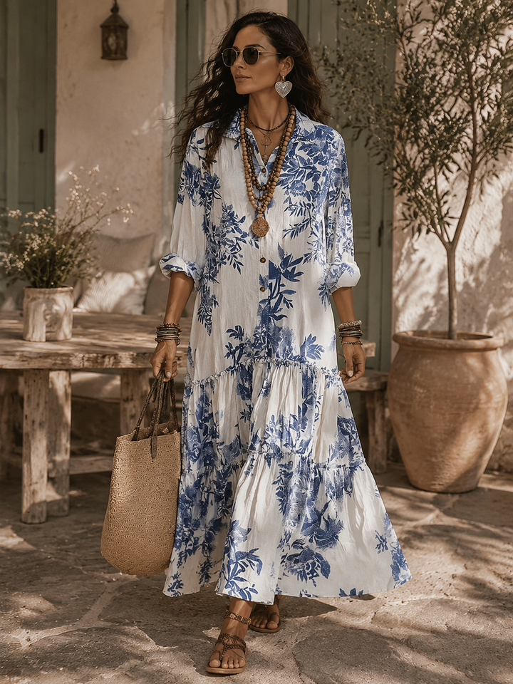 Dahlia | Flowy Botanical Maxi Dress