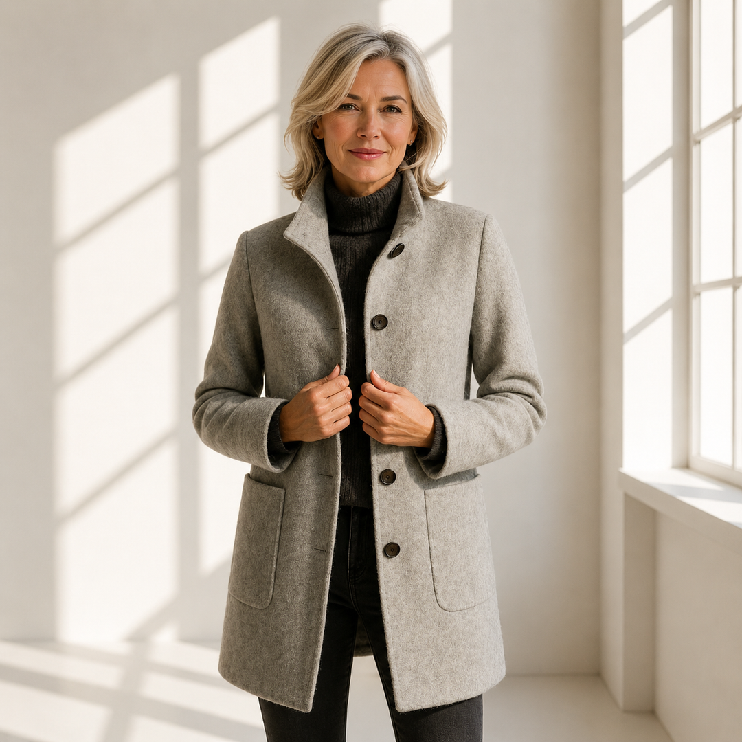 Colette | Tailored Button-Front Midi Coat