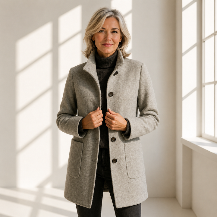 Colette | Tailored Button-Front Midi Coat