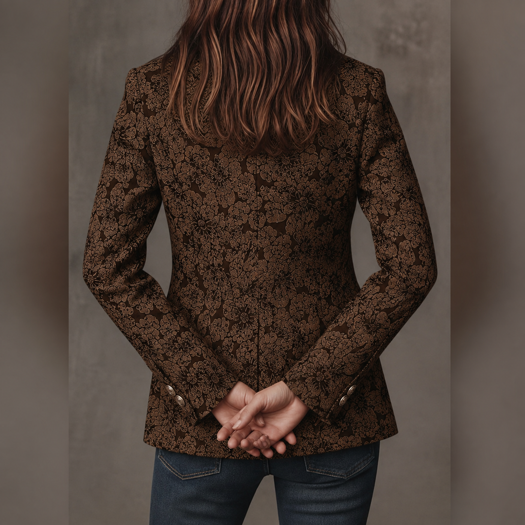 Georgina | Fitted Blazer in Paisley Print