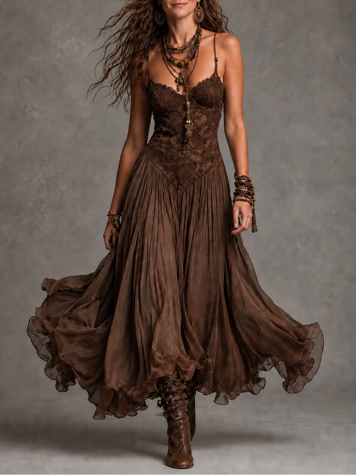 Olivia | Lace Corset Maxi Dress